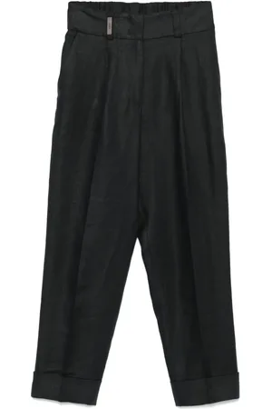 PESERICO SIGN Beaded trim-detail trousers