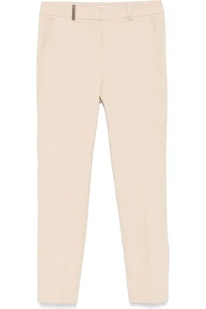 PESERICO SIGN Pressed-crease tapered-leg trousers