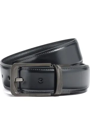 Ermenegildo Zegna Leather reversible buckle belt