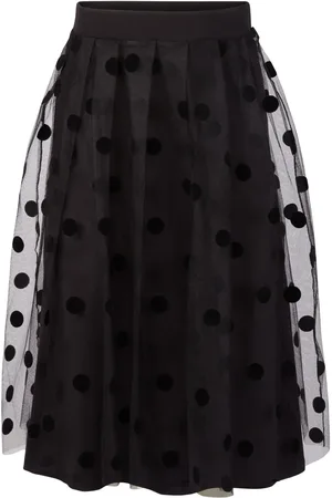 Nina Ricci Polka dot-print pleated midi skirt