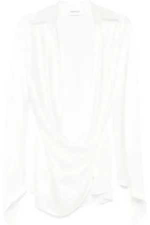Monot Satin wrap mini dress