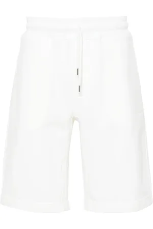 C.P. Company Logo-embroidered cotton track shorts