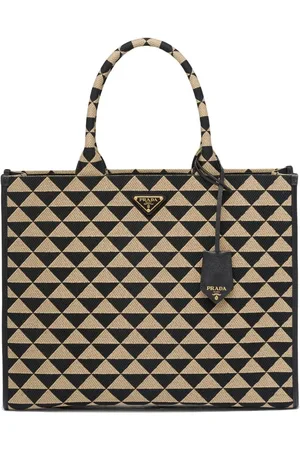Prada Large Symbole embroidered tote bag