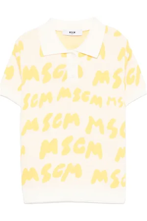 Msgm Logo-jacquard polo shirt