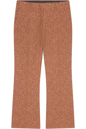DRIES VAN NOTEN Patterned-jacquard trousers
