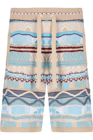 LANEUS Woven striped shorts