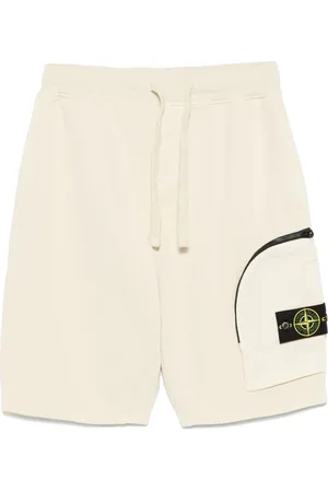 Stone Island Cotton fleece track shorts