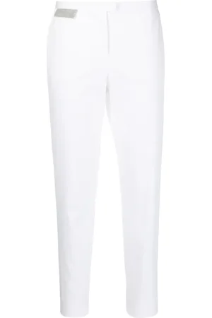 Fabiana Filippi Rhinestone patch cropped trousers