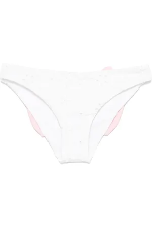 MC2 SAINT BARTH Floral-embroidered bikini bottoms