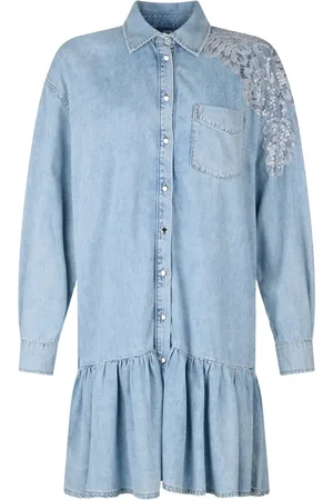 Liu Jo Lace-detail denim dress