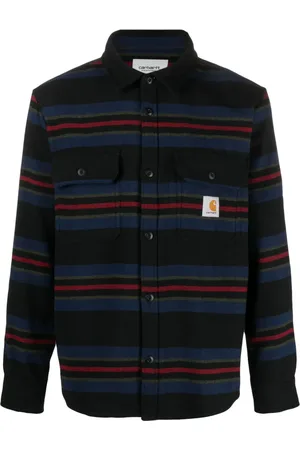 Carhartt Oregon logo-appliqué striped shirt