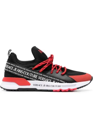 VERSACE Dynamic logo-print sneakers