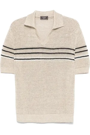 PESERICO SIGN Crochet-knit polo shirt