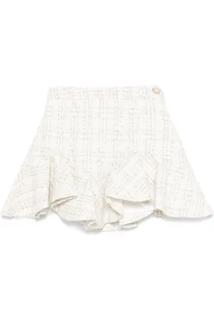 PATACHOU Ruffled tweed skirt