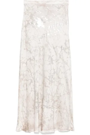 AVANT TOI Marbled-effect midi skirt