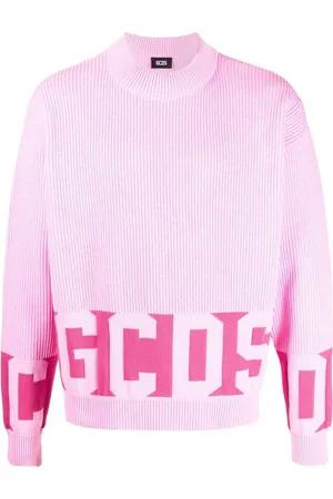 GCDS Intarsia-knit logo jumper