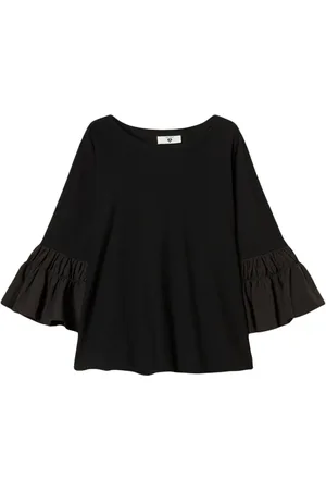 Twin-Set Flounce-sleeves sweater