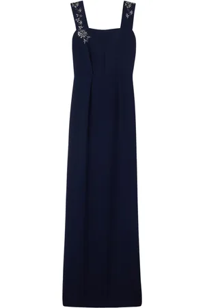 ST. JOHN Floral-appliqué dress