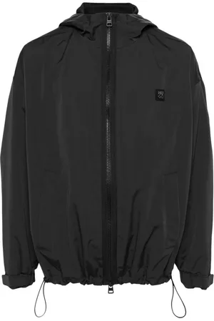 HUGO BOSS Logo-patch hooded jacket