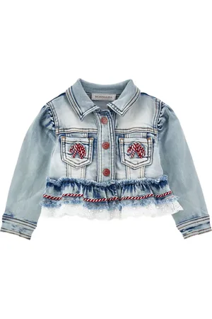 MONNALISA Cropped denim jacket