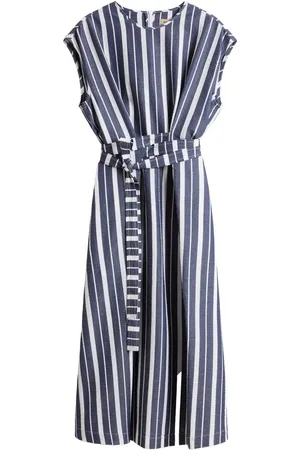Woolrich Striped belted dress