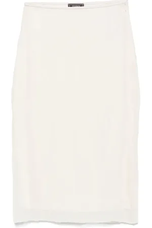PESERICO SIGN Crushed organza midi skirt