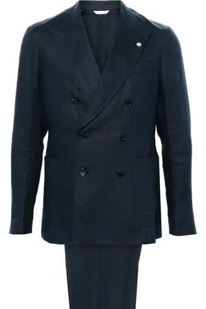 Manuel Ritz Double-breasted linen suit