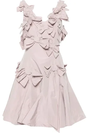 Viktor & Rolf Floral-appliqué V-neck dress