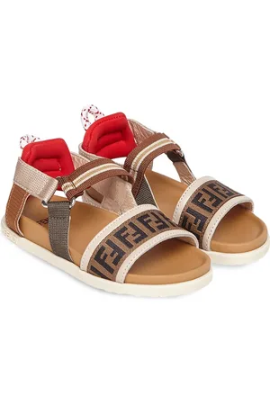 Fendi Logo-print touch-strap sandals
