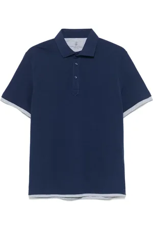 Brunello Cucinelli Faux-layered polo shirt