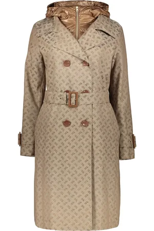 HERNO Logo-jacquard trench coat