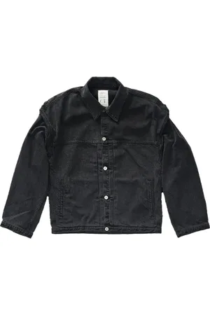 KURO Padded-shoulders denim jacket
