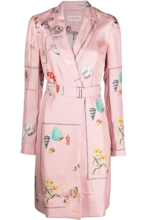 Lanvin Botanica-print silk shirt dress