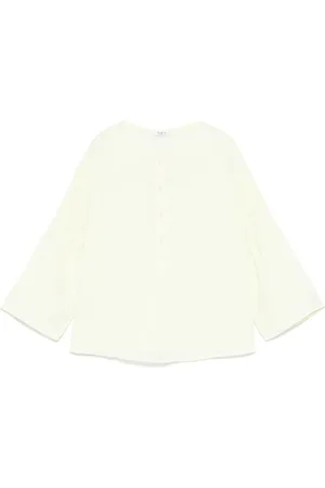Il gufo Gathered linen blouse
