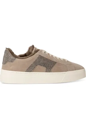 santoni Suede platform sneakers