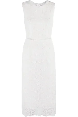 Ermanno Firenze Lace-detailing midi dress