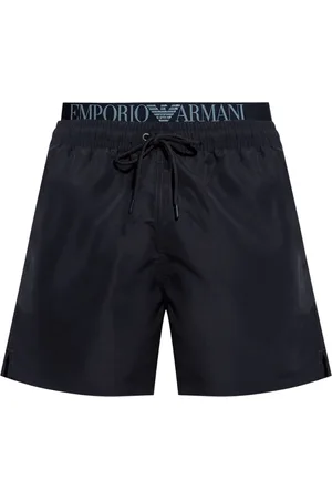 Emporio Armani Logo-waistband swim shorts