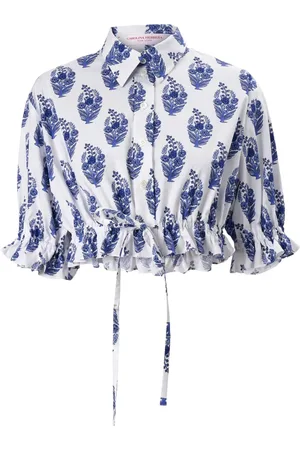Carolina Herrera Floral-print cropped shirt