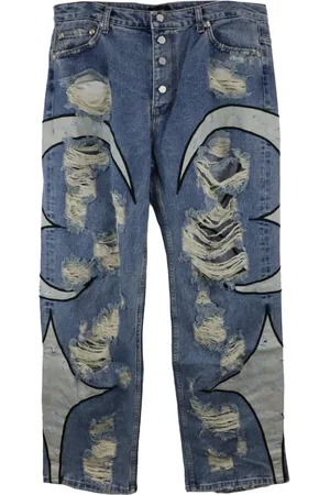 THUG CLUB Distressed-effect jeans