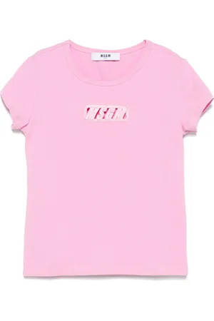 Msgm Logo-embroidered T-shirt
