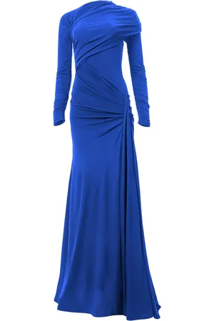 Carolina Herrera Long-sleeve draped gown