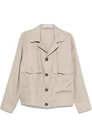 TAGLIATORE Linen shirt jacket