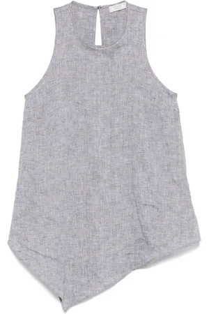 PESERICO SIGN Linen asymmetrical top