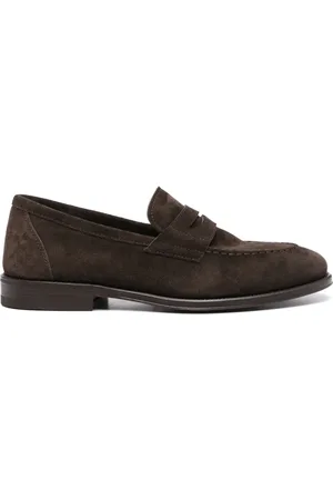 HENDERSON BARACCO Penny-slot suede loafers