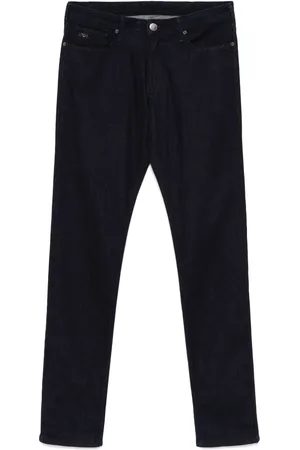 Emporio Armani Logo-plaque slim-fit jeans