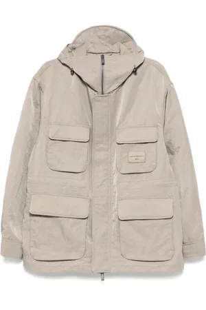 Emporio Armani Logo-patch military jacket