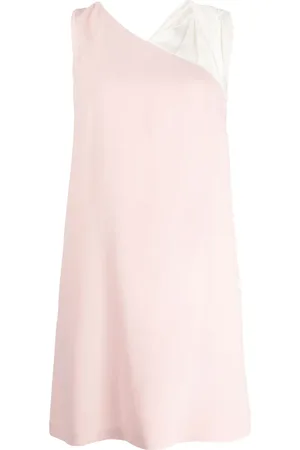 Paule Ka Sleeveless two-tone mini dress