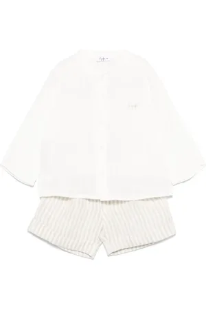 Il gufo Linen shorts set
