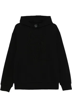 Armani Exchange Eagle-embroidery hoodie