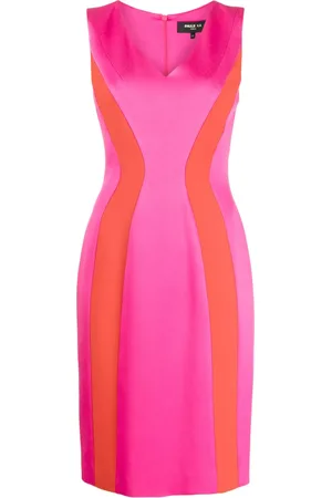 Paule Ka V-neck two-tone dress